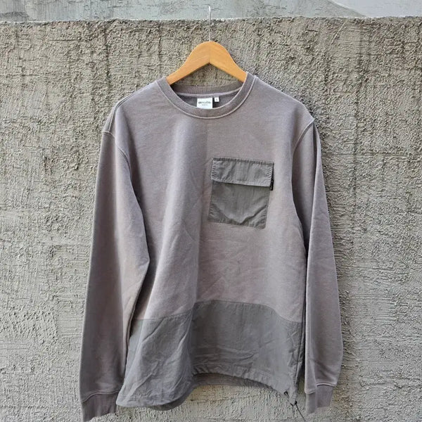 [BUNJANG] Kult pocket patch crewneck light grey L / 쿨트 포켓패치크루넥 라이트그레이 L