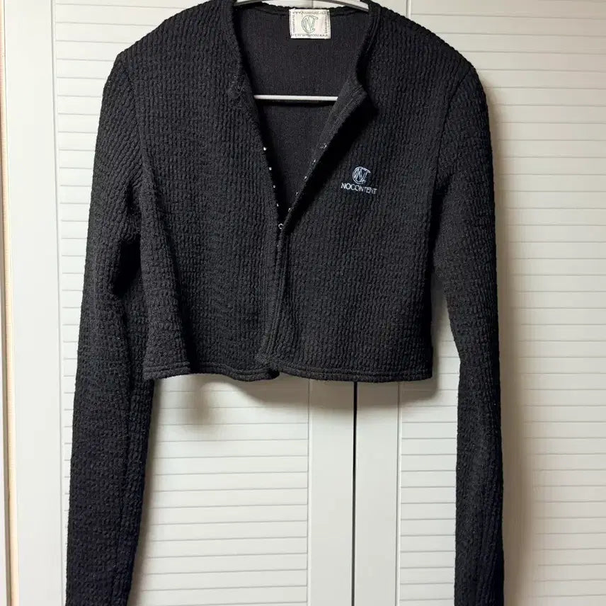 [BUNJANG] Nocontent Cropped Knit Zip-Up / nocontent 크롭 니트집업