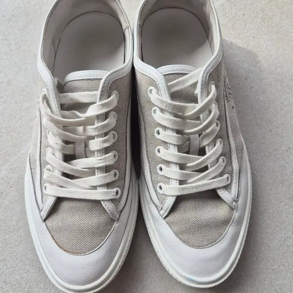 [BUNJANG] Hermès Canvas Sneakers Beige / 에르메스 캔버스 스니커즈 베이지