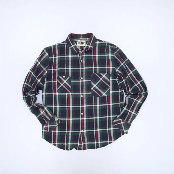 [BUNJANG] FUBU Checkered Shirt XL / XL 후부 푸부 체크 셔츠(살짝두께감있음) 0928H2