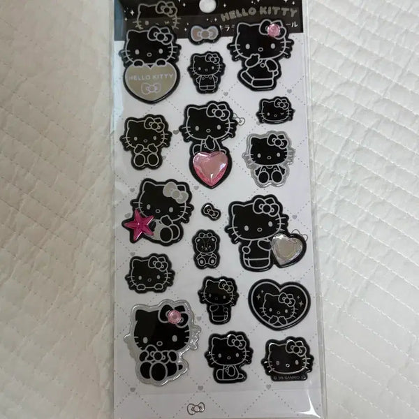 [BUNJANG] Sanrio Hello Kitty Sparkling Black Sticker / 산리오 헬로키티 스티커