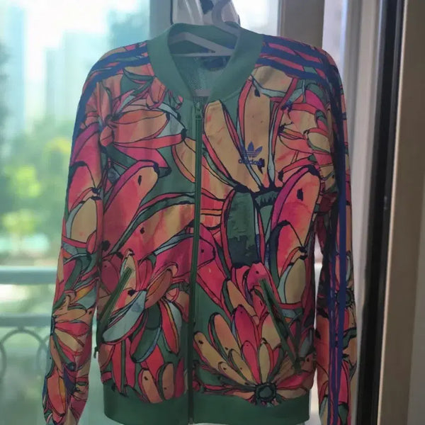 [BUNJANG] Adidas Flower Pattern Jumper / 아디다스 플라워 패턴 점퍼