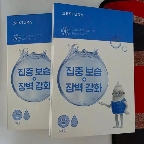 [BUNJANG] AESTURA Hydrogel Mask Pack (2 Boxes, 10 Sheets) / (3세트남음) 에스트라 마스크팩 총 15장