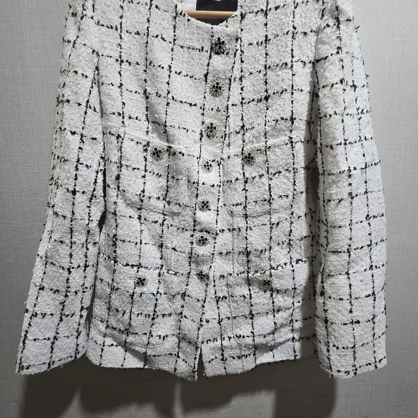 [BUNJANG] CIELO Tweed Jacket S Black/White / 씨엘로 트위드 쟈켓 S 새상품 블랙, 화이트 2컬러