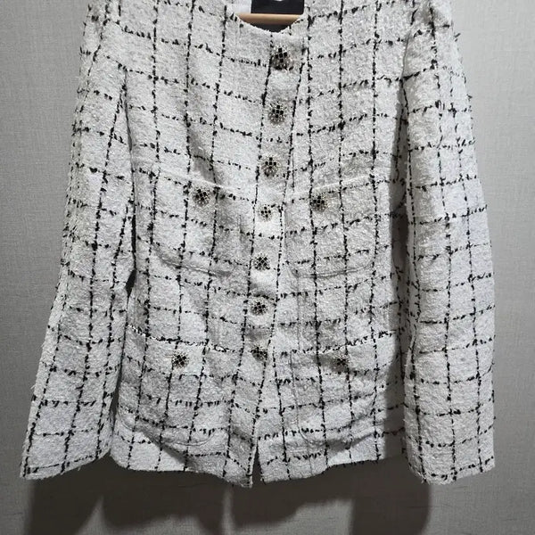[BUNJANG] CIELO Tweed Jacket S Black/White / 씨엘로 트위드 쟈켓 S 새상품 블랙, 화이트 2컬러