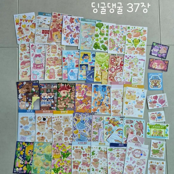 [BUNJANG] Sealed Sticker Bundle Set - Various Artists / 씰스티커 처분 싸게 팔아요! 딩댕,뚜뚜,하트쉽,룸룸,삼공팔,쿠킹쿠키,폭폭이,메이빈,단풍,또또프렌즈,푸푸리
