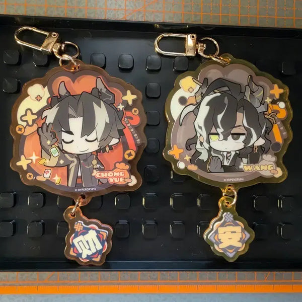 [BUNJANG] Arknights Acrylic Keychain Set: Ch'en & Whislash Bundle / 명일방주 아크릴키링 총웨&왕 일괄판매