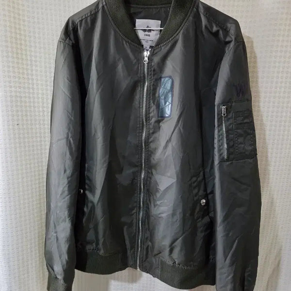 [BUNJANG] SWIB Khaki Bomber Jacket XL / SWIB 카키색 항공점퍼 XL