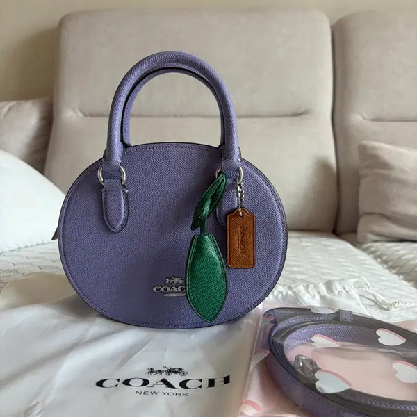 [BUNJANG] Coach Mini Round Shoulder Bag Purple / (정품)코치 미니 라운드 숄더백 퍼플/미니 크로스백
