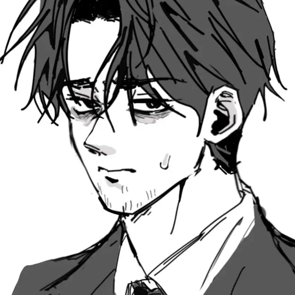 [BUNJANG] Male Character Bust Commission (B&W) / 3000원 남자 두상 낛커미션