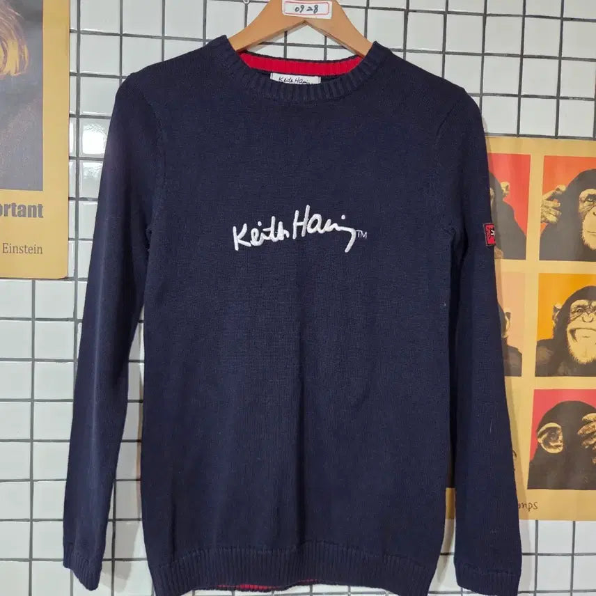 [BUNJANG] Keith Haring Sweatshirt Navy / 키스 해링 맨투맨 네이비 0928