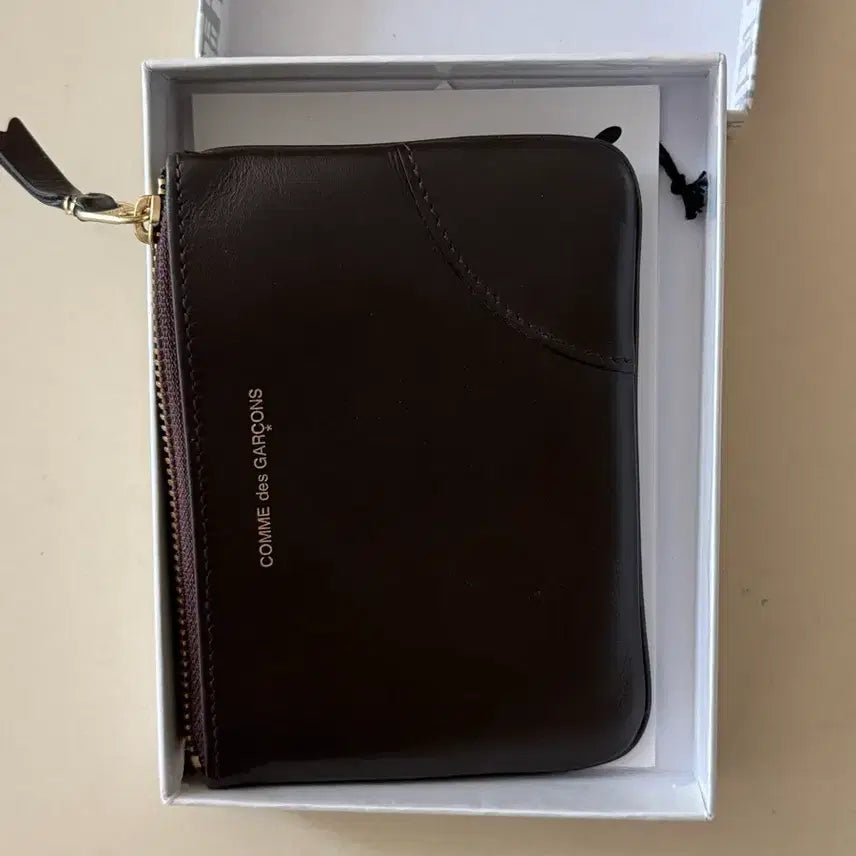 [BUNJANG] Comme des Garçons Leather Pouch Wallet Brown / 꼼데가르송 가죽 파우치 지갑 브라운