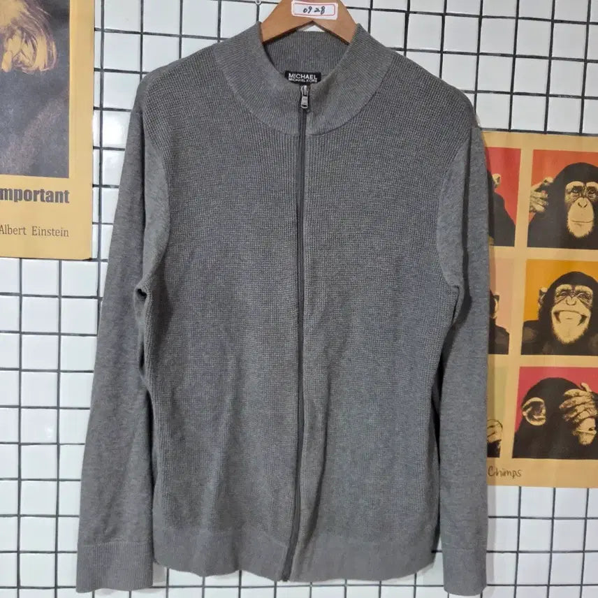 [BUNJANG] Michael Kors Gray Zip-Up Cardigan / 마이클코어스 그레이 집업 가디건 0928
