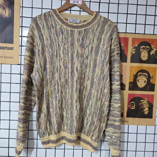 [BUNJANG] Eiffel Knit 3D Textured Knit Yellow / EIFFLE니트 3D 입체 패턴 옐로우0928