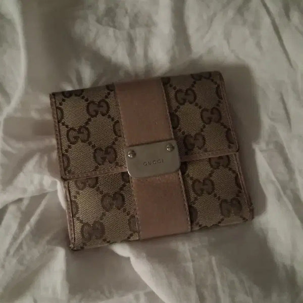 [BUNJANG] Gucci GG Pattern Bi-fold Wallet Beige / 구찌 GG 패턴 반지갑 베이지