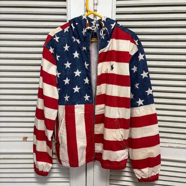 [BUNJANG] Polo Ralph Lauren Flag Windbreaker Jacket / 폴로 랄프로렌 성조기 바람막이 자켓