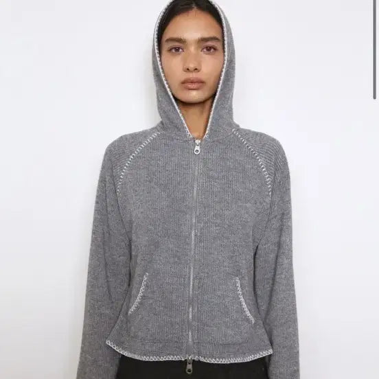 [BUNJANG] Polysuem Boho Stitched Cardigan Grey / 폴리수엠 boho STITCHED CARDIGAN, GREY
