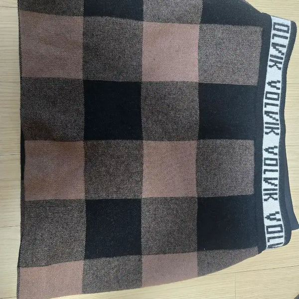 [BUNJANG] Volvik Check Pattern Knit Skirt / 볼빅 체크 패턴 니트 스커트 가을 겨울 골프치마