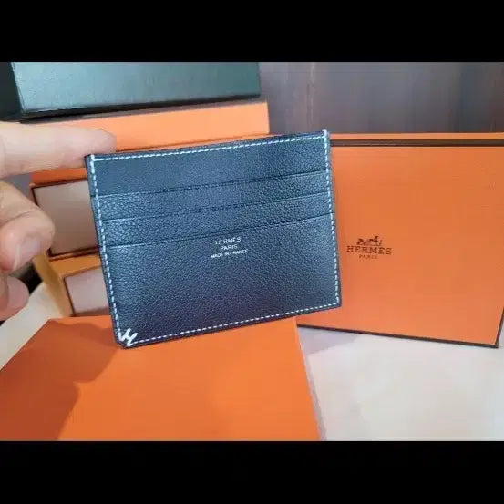 [BUNJANG] Hermes Card Holder Black / (새상품)에르메스 카드지갑 블랙