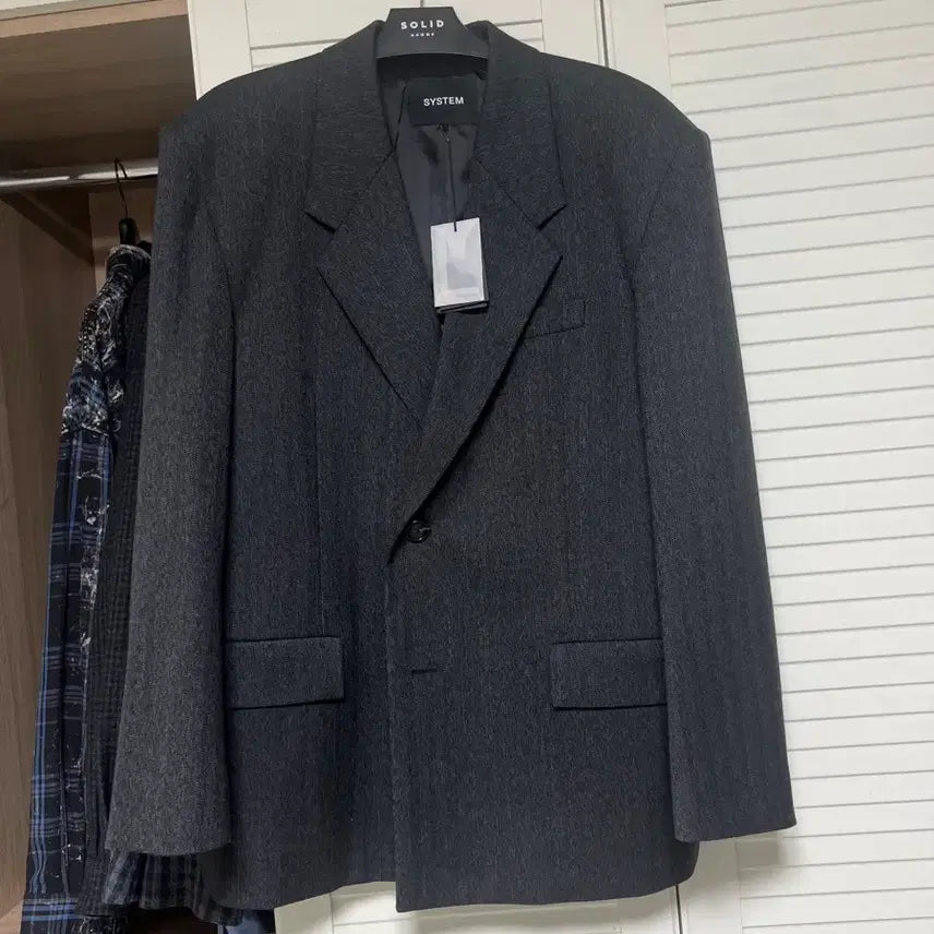 [BUNJANG] System Homme 24FW Harrington Pattern Wool Jacket (Size 105) / [105]시스템옴므 24FW 헤링턴패턴 울 자켓