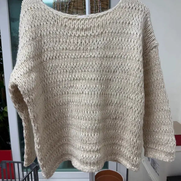 [BUNJANG] Women's Basic Pearlized Knit Sweater (Size 55-66) / 새상품 여성 스웨터 55~66