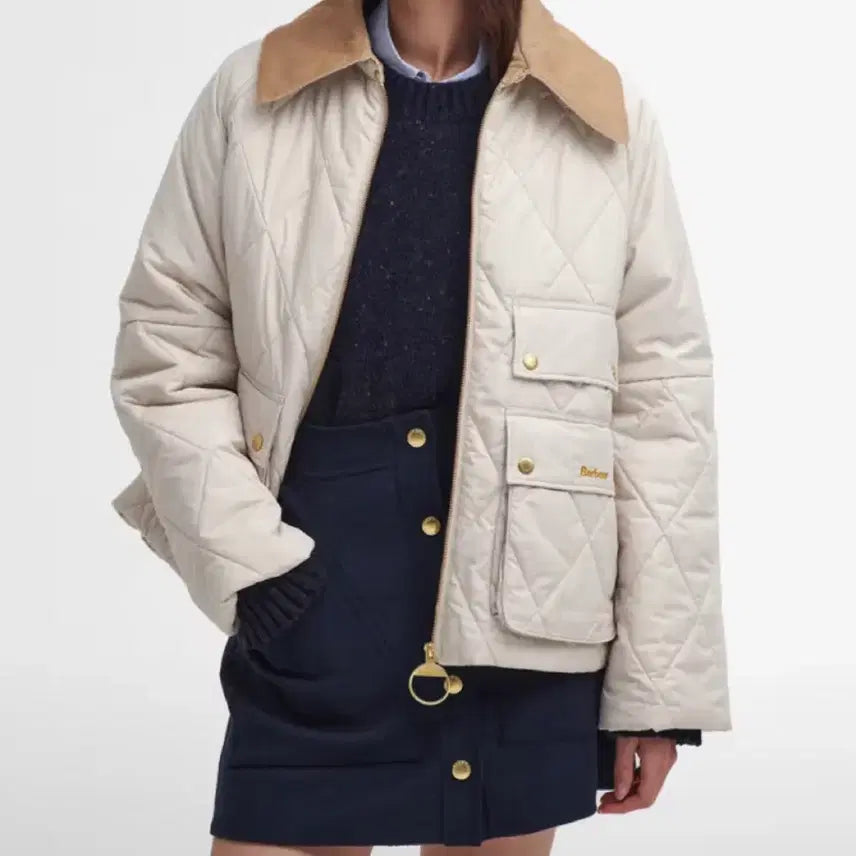[BUNJANG] Barbour Milby Quilted Jacket Beige / 바버 Milby 퀼팅 자켓 베이지