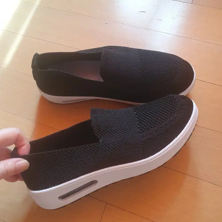 [BUNJANG] Black Knit Sneakers / 새것~단화  검정 니트 스니커즈  235~240정도