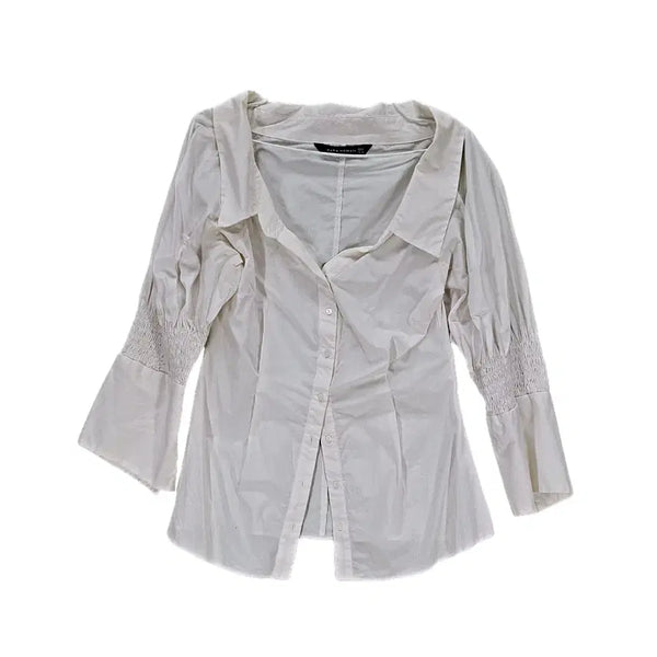 [BUNJANG] Zara Feminine Blouse White M / 자라 85 페미닌한 블라우스 화이트 03260