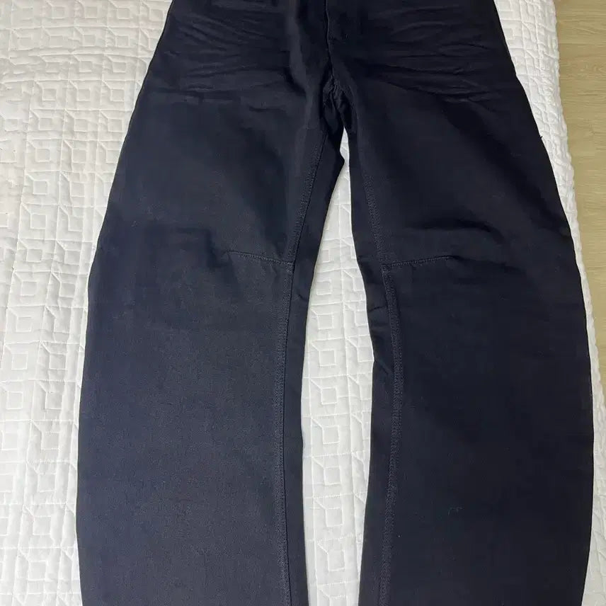 [BUNJANG] COOR Curved Black Cotton Pants / 쿠어 커브드 검은색 바지