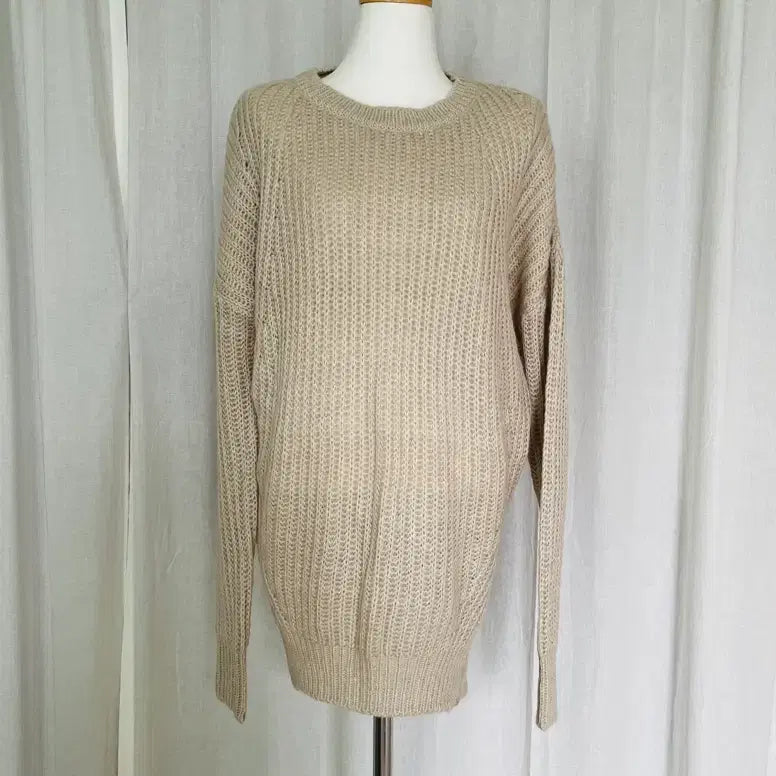 [BUNJANG] Beige Knit Sweater / 새상품:) 베이지 짜임니트