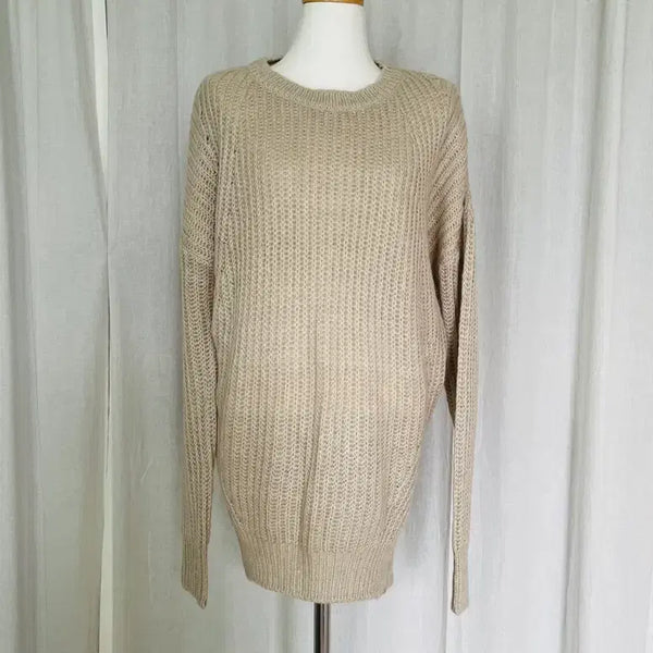 [BUNJANG] Beige Knit Sweater / 새상품:) 베이지 짜임니트