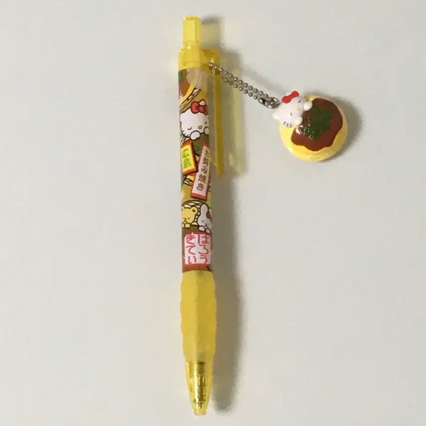 [BUNJANG] Classic Okonomiyaki Kitty Strap Ballpoint Pen / 오코노미야끼 키티스트랩 볼펜 고전 지역한정