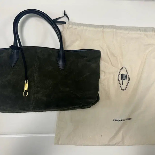 [BUNJANG] Mango Many Please Troy Suede Bag Khaki / 망고매니플리즈 TROY SUEDE BAG 스웨이드백 카키 가방