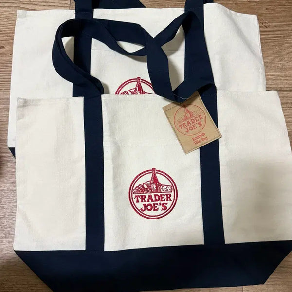 [BUNJANG] Trader Joe's Large Eco Bag Navy / 트레이더 조 에코백 라지 네이비 정품