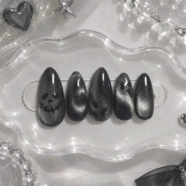 [BUNJANG] Ghost Halloween Nail Tips / 고스트 할로윈 네일팁