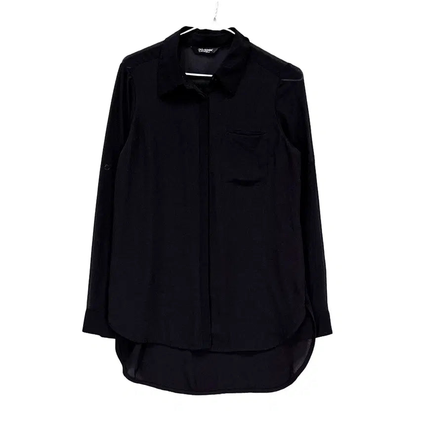 [BUNJANG] Juke Black Chic Shirt Blouse (Size 85) / 쥬크 85 시크한 셔츠블라우스 블랙 03173