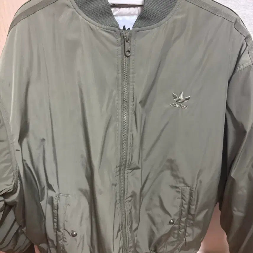 [BUNJANG] Adidas Khaki Padded Parka Jacket / 아디다스 파카