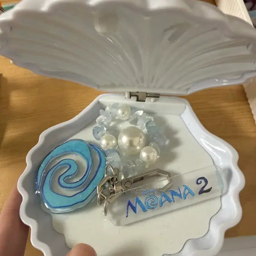 [BUNJANG] Moana 2 Seashell Jewelry Box Keychain / 모아나 2 조개 보석함 키링