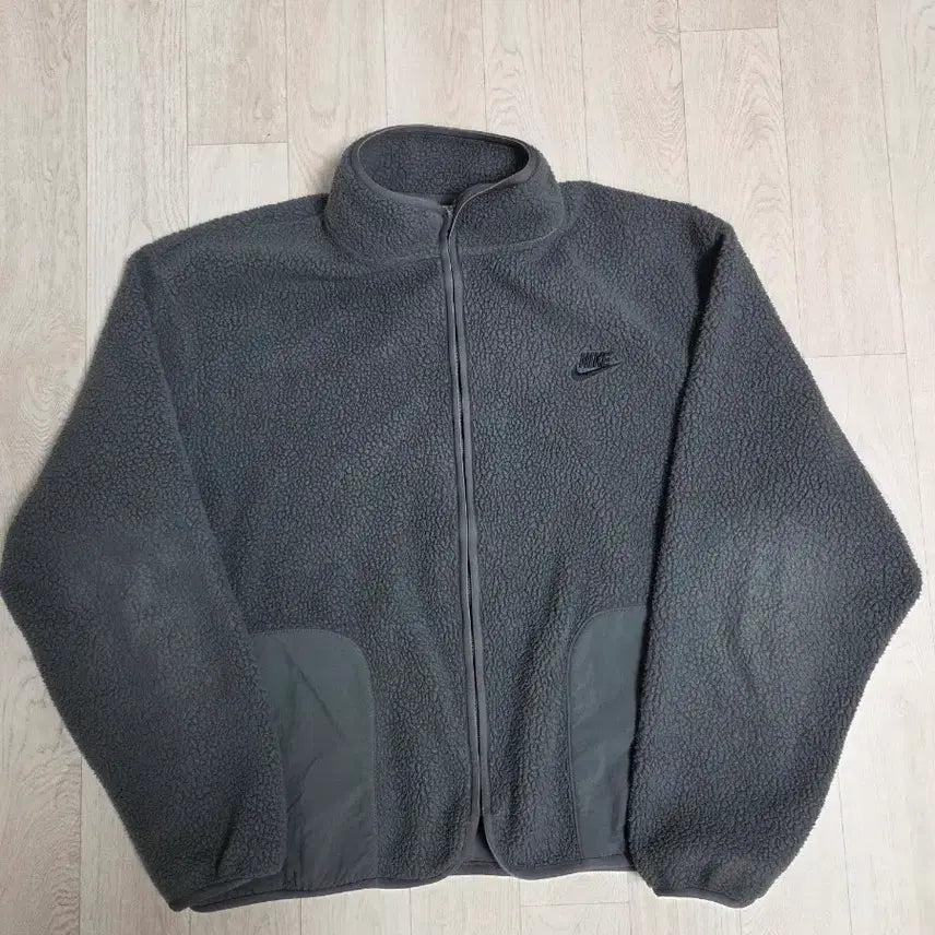 [BUNJANG] Nike Fleece Zip-Up Jacket - Grey / 나이키 플리스 집업 자켓 그레이