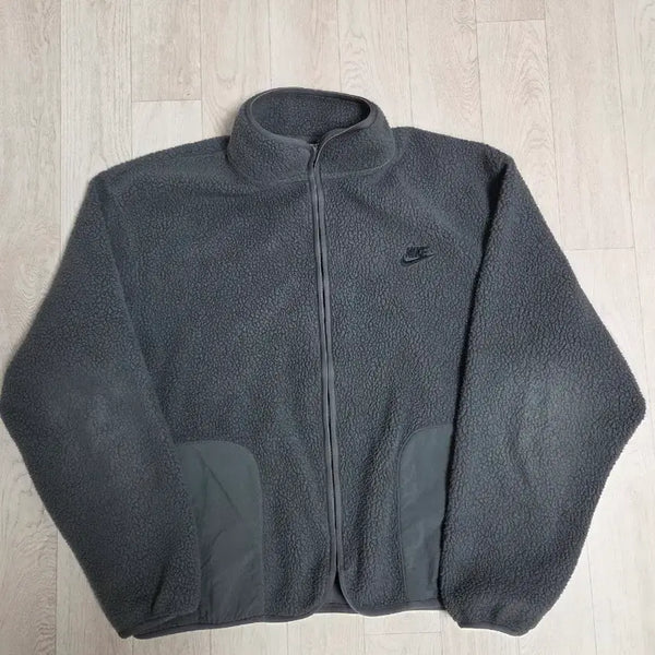 [BUNJANG] Nike Fleece Zip-Up Jacket - Grey / 나이키 플리스 집업 자켓 그레이