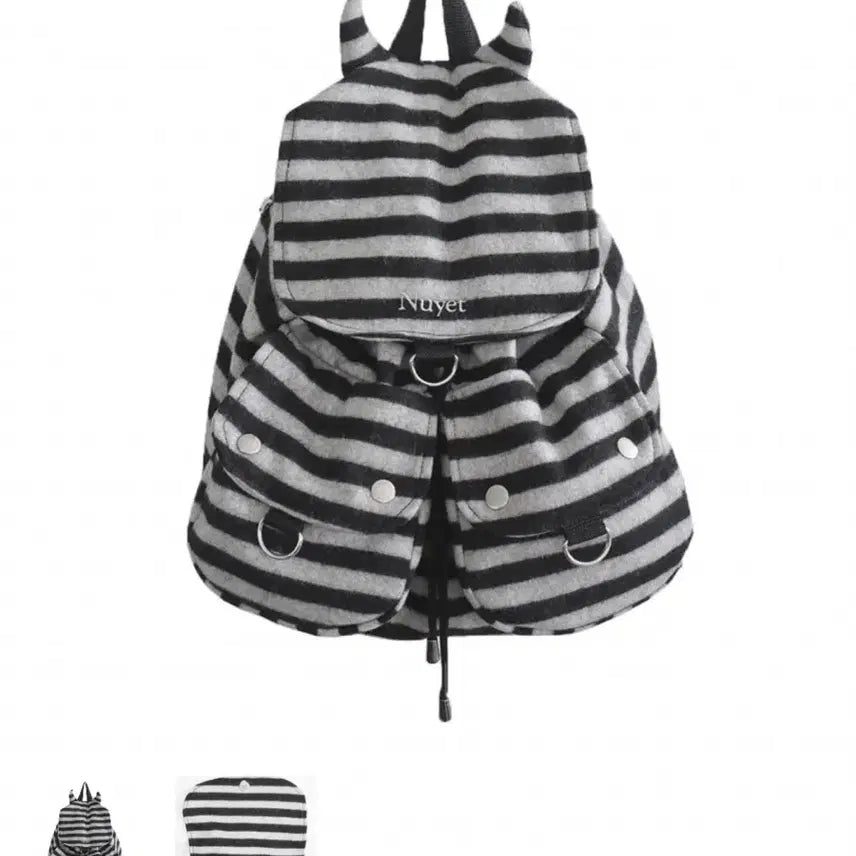 [BUNJANG] Nuyet Devil Puff Backpack (Black Stripe) / Nuyet Devil Puff Backpack (Black Stripe)