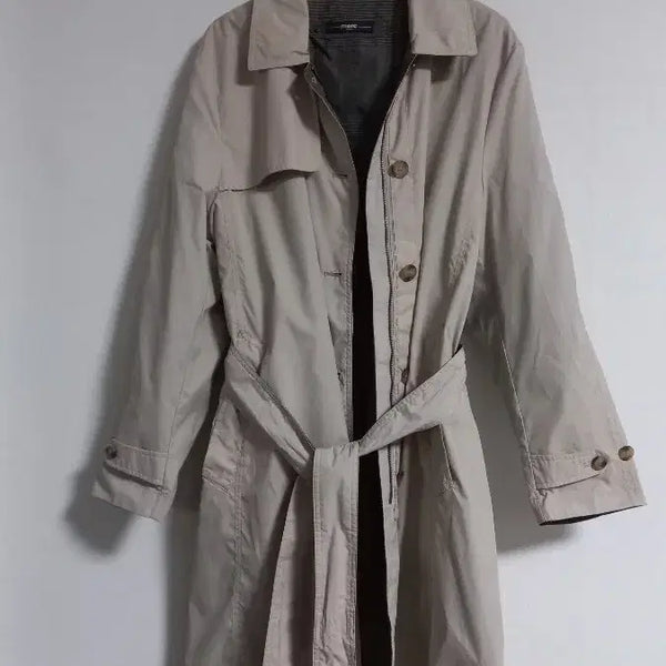 [BUNJANG] Reversible Trench Coat Beige/Brown Check (Sizes 77-88) / mere 박시 양면 리버시벌 트렌치코트 큰77~88 새상품