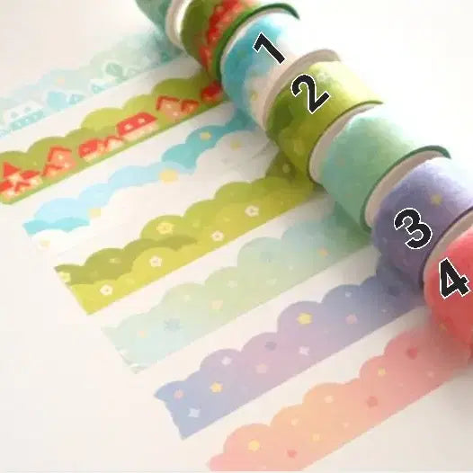 [BUNJANG] Danpat Die-Cut Washi Tape Set (4 types) / [단팥] 다이컷 4종 통마테 일괄
