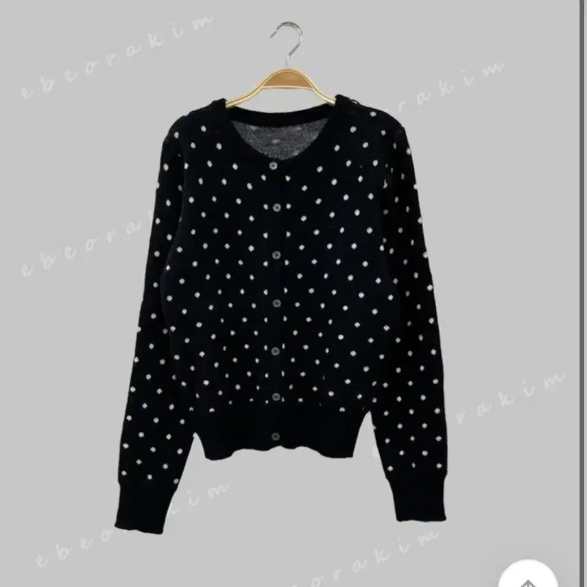 [BUNJANG] Dot Round Knit Cardigan / 에이블리 지그재그 이버라킴 도트 라운드 니트 가디건 루즈핏