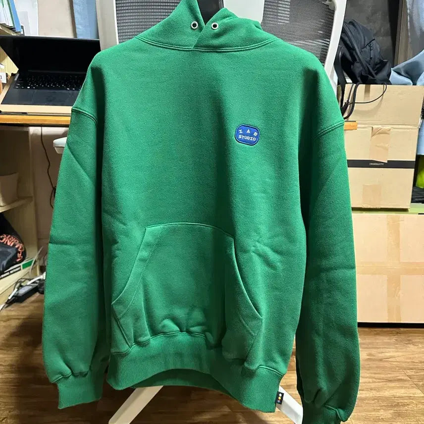 [BUNJANG] ieab Studio ieab Patch Hoodie Green M Size / 아이앱스튜디오 아이앱 패치 후드 그린 m사이즈