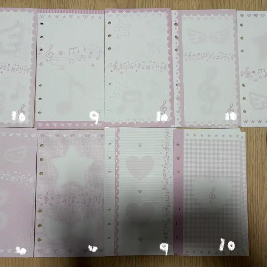 [BUNJANG] Aesthetic 6-Ring Diary Inserts Set (200+ pcs) / (디자인많음) 감성 가득 6공 다이어리 속지 세트 (약 200개이상)