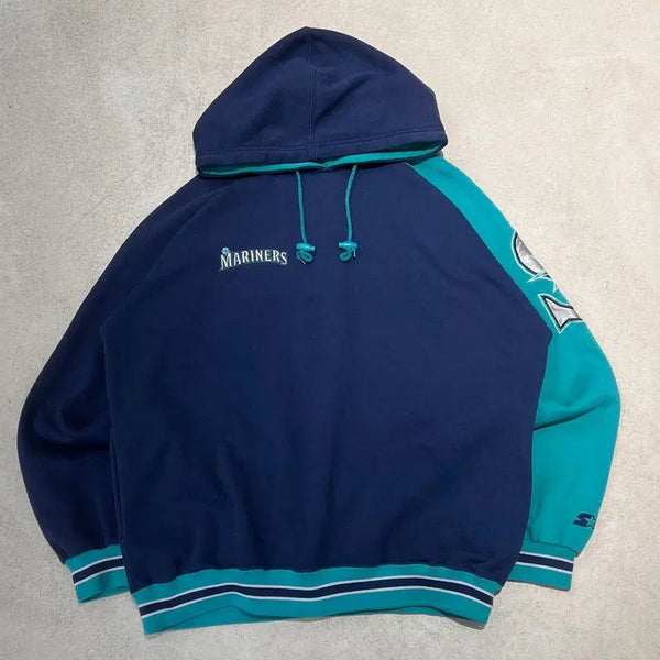 [BUNJANG] MLB x Starter Color-Block Hoodie / 엠엘비x스타터 배색 후드티s12842