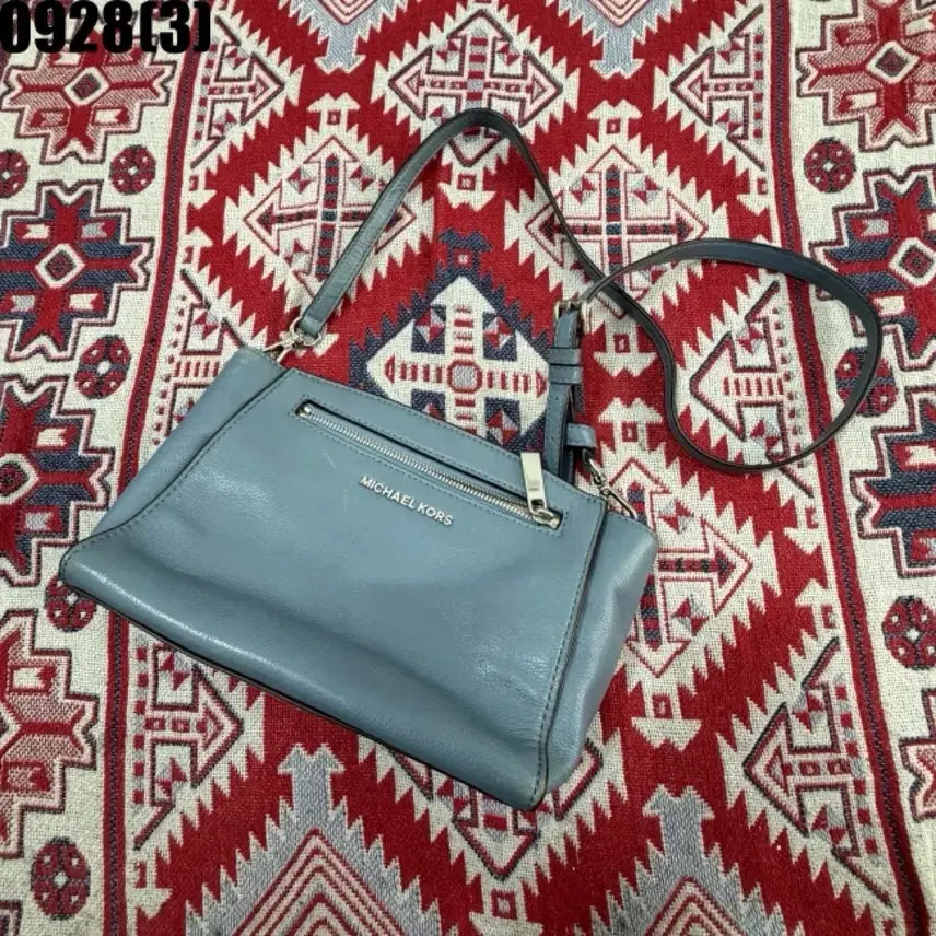 [BUNJANG] Michael Kors Crossbody Bag Blue Leather / 마이클코어스 크로스백 블루 9/28