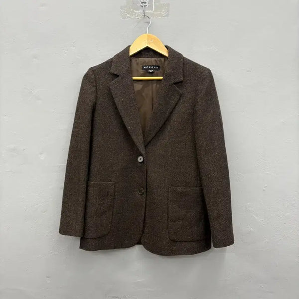 [BUNJANG] Morgan Herringbone Blazer Jacket / 모르간 모건 MORGAN 헤링본 블레이저 자켓 55