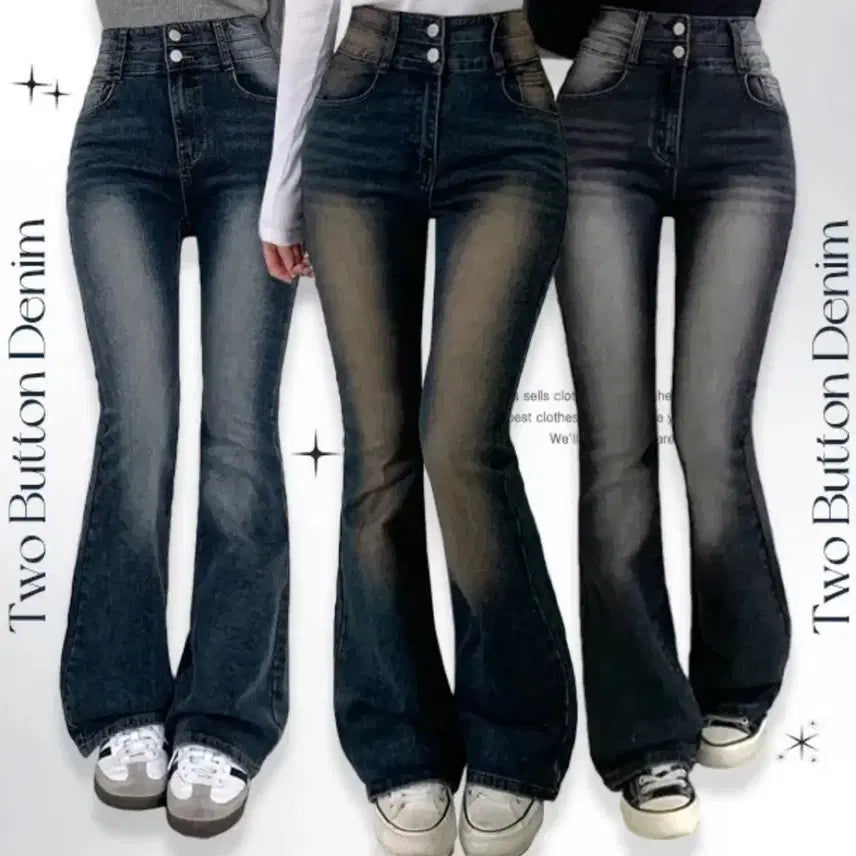 [BUNJANG] Ably Hip Padding Bootcut Black Jeans (Long) / 에이블리 골반뽕 부츠컷 흑청 교신ㄱㄴ